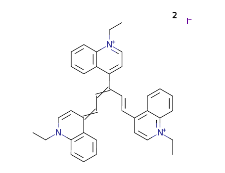 Quinolinium,4,4'-[3-[(1-ethyl-4(1H)-quinolinylidene)ethylidene]-1-propene-1,3-diyl]bis[1-ethyl-,iodide (1:2) cas  4846-34-8