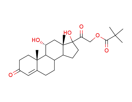 Molecular Structure of 24869-41-8 (11beta,17,21-trihydroxypregn-4-ene-3,20-dione 21-pivalate)