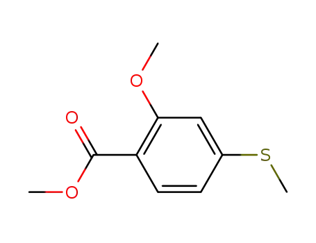 Molecular Structure of 79128-27-1 (methyl 2-methoxy-4-(methylthio)benzoate)
