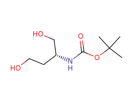 Molecular Structure of 156627-42-8 (Carbamic acid, [3-hydroxy-1-(hydroxymethyl)propyl]-, 1,1-dimethylethyl ester)