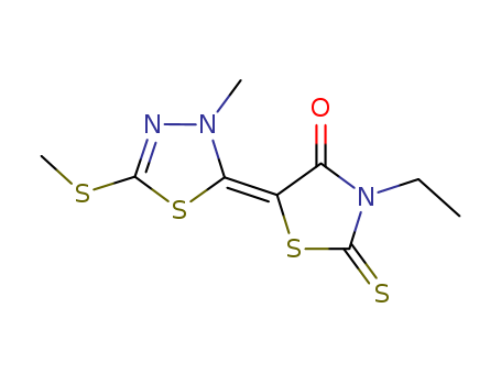 4-Thiazolidinone,3-ethyl-5-[3-methyl-5-(methylthio)-1,3,4-thiadiazol-2(3H)-ylidene]-2-thioxo-