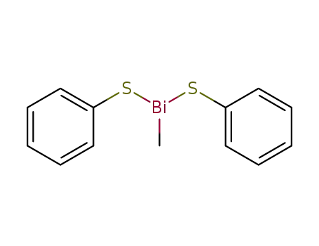 Molecular Structure of 28609-60-1 (Methyl-bis-(phenylthio)-bismutin)