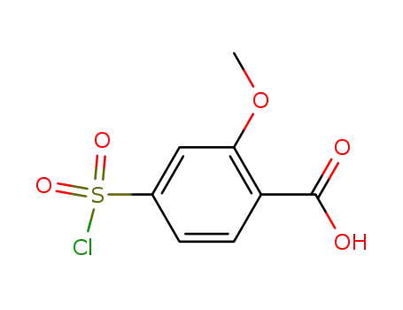 Molecular Structure of 89469-32-9 (5-Chlorosulfonyl-2-MethoxybenzoicAcid)