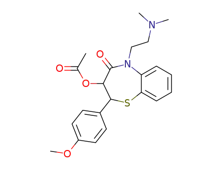 Molecular Structure of 34933-06-7 (3-acetoxy-5-[2-(dimethylamino)ethyl]-2,3-dihydro-2-(4-methoxyphenyl)-1,5-benzothiazepin-4(5H)-one)
