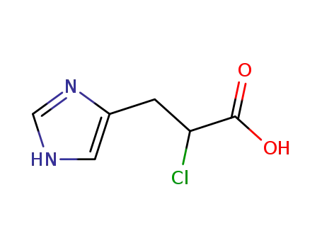 Molecular Structure of 17561-27-2 ((R)-(+)-2-Chloro-3-[4(5)-imidazolyl]propionic Acid)