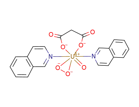 Molecular Structure of 187455-26-1 (UO(O<sub>2</sub>)(CH<sub>2</sub>(COO)2)(C<sub>9</sub>H<sub>7</sub>N)2)