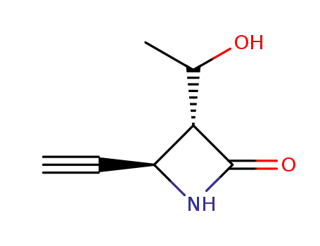 Molecular Structure of 103365-28-2 (2-Azetidinone, 4-ethynyl-3-(1-hydroxyethyl)- (9CI))