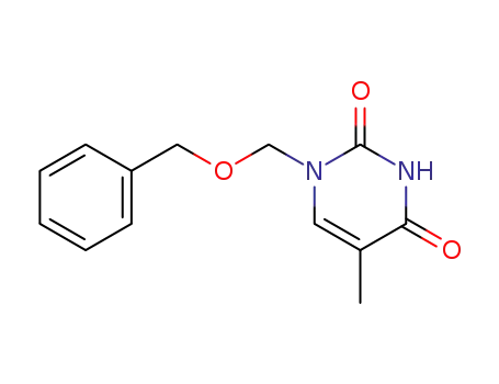 Molecular Structure of 80140-17-6 (2,4(1H,3H)-Pyrimidinedione, 5-methyl-1-[(phenylmethoxy)methyl]-)