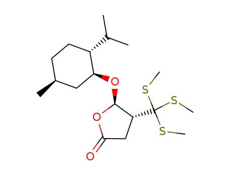 4(R)5(R)-4-(trismethylthiomethyl)-5-(l-menthyloxy)-butyrolactone