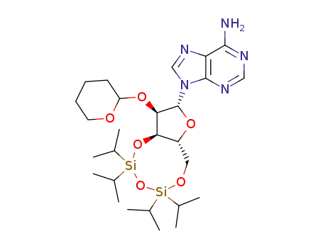 Adenosine,
2'-O-(tetrahydro-2H-pyran-2-yl)-3',5'-O-[1,1,3,3-tetrakis(1-methylethyl)-1
,3-disiloxanediyl]-