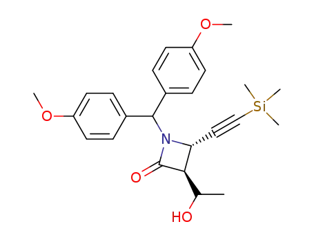 N-Dianisylmethyl-3-(1-hydroxyethyl)-4-trimethylsilylethynyl-2-azetidinone