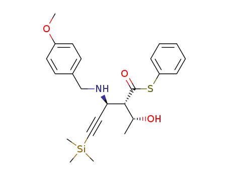 S-Phenyl (2S,3S)-2-<(1R)-hydroxyethyl)>-3-N-p-methoxybenzylamino-5-trimethylsilyl-4-pentynethioate