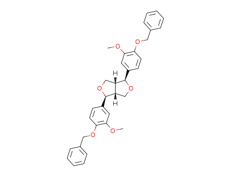 2,6-bis-(4-benzyloxy-3-methoxyphenyl)-3,7-dioxabicyclo<3.3.0>octane
