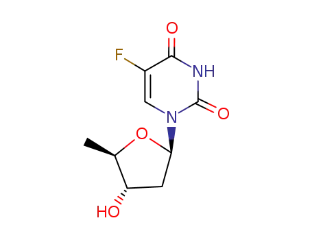 Molecular Structure of 61168-97-6 (1-(2,5-dideoxypentofuranosyl)-5-fluoropyrimidine-2,4(1H,3H)-dione)