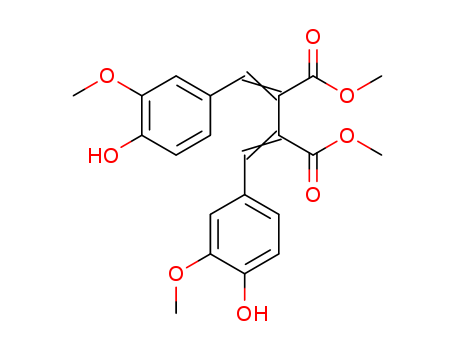 Molecular Structure of 190004-90-1 (Butanedioic acid, bis[(4-hydroxy-3-methoxyphenyl)methylene]-, dimethyl
ester)