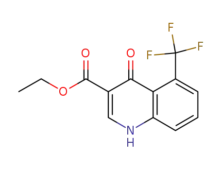 Molecular Structure of 1159590-65-4 (4-Oxo-5-trifluoromethyl-1,4-dihydro-quinoline-3-carboxylic acid ethyl ester)