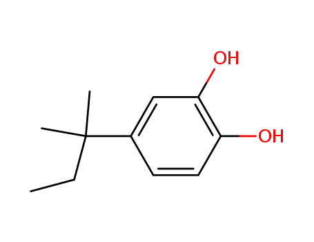 Molecular Structure of 2525-07-7 (1,2-Benzenediol, 4-(1,1-dimethylpropyl)-)