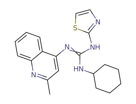 Guanidine,N-cyclohexyl-N'-(2-methyl-4-quinolinyl)-N''-2-thiazolyl-