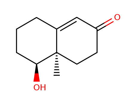 Molecular Structure of 257941-62-1 ((4αR,5S)-5-hydroxy-4α-methyl-4,4α,5,6,7,8-hexahydronaphthalen-2(3H)-one)
