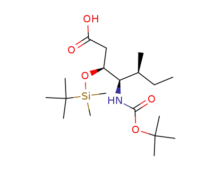 N-Boc-O-tert-butyldimethylsilyl-(3S,4R,5S)-isostatine