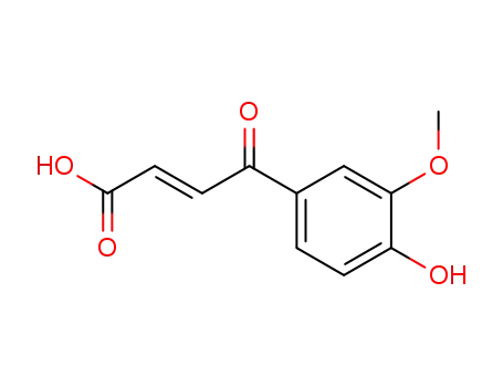 Molecular Structure of 86690-98-4 (2-Butenoic acid, 4-(4-hydroxy-3-methoxyphenyl)-4-oxo-, (E)-)