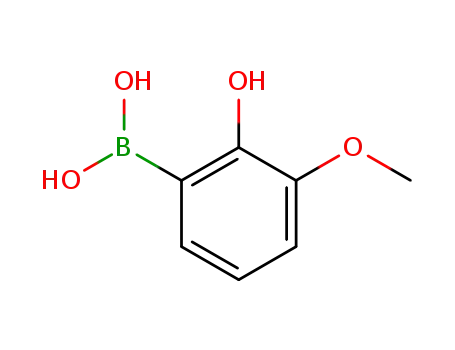 Molecular Structure of 259209-17-1 (3-METHOXY-2-HYDROXYPHENYL BORONIC ACID)