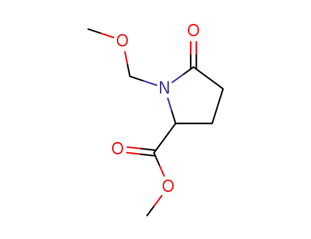 Molecular Structure of 95083-43-5 (L-Proline, 1-(methoxymethyl)-5-oxo-, methyl ester)
