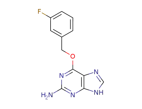 Molecular Structure of 168098-94-0 (1H-Purin-2-amine, 6-[(3-fluorophenyl)methoxy]-)