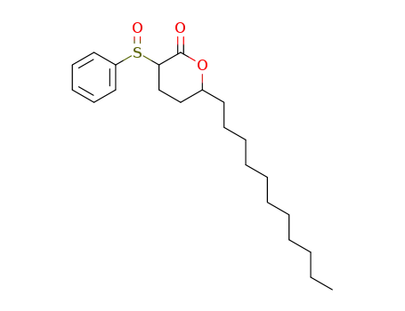 3-Benzenesulfinyl-6-undecyl-tetrahydro-pyran-2-one