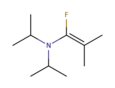 Molecular Structure of 65785-54-8 (1-FLUORO-2-METHYL-N,N-BIS(1-METHYLETHYL)-1-PROPEN-1-AMINE)