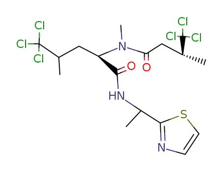 (2R,4S)-5,5,5-Trichloro-4-methyl-2-[methyl[(S)-4,4,4-trichloro-3-methyl-1-oxobutyl]amino]-N-[(S)-1-(2-thiazolyl)ethyl]pentanamide