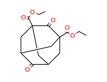 Molecular Structure of 16004-78-7 (2,6-Dioxo-adamantan-dicarbonsaeure-(1,3)-diethylester)