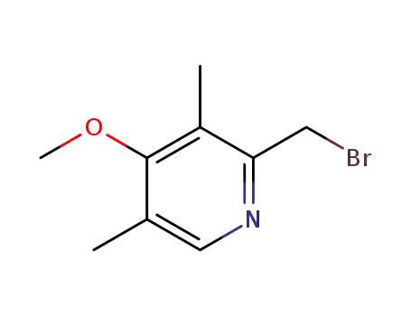 Molecular Structure of 780752-32-1 (2-(bromomethyl)-4-methoxy-3,5-dimethylpyridine)