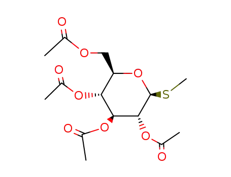 Molecular Structure of 13350-45-3 (METHYL 2,3,4,6-TETRA-O-ACETYL-BETA-D-THIOGLUCOPYRANOSIDE)