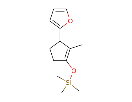 Molecular Structure of 83669-69-6 (Silane, [[3-(2-furanyl)-2-methyl-1-cyclopenten-1-yl]oxy]trimethyl-)