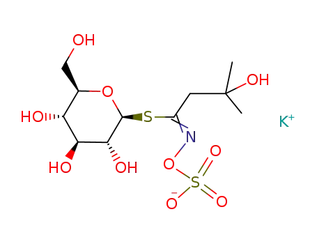 <i>S</i>-(β-hydroxy-<i>N</i>-sulfooxy-isovalerimidoyl)-1-thio-β-D-glucopyranose; potassium