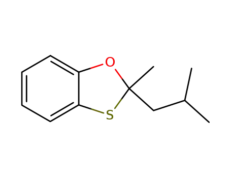Molecular Structure of 82766-17-4 (1,3-Benzoxathiole, 2-methyl-2-(2-methylpropyl)-)