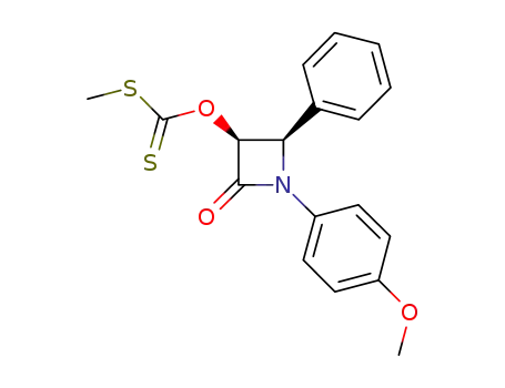 (3S,4R)-dithiocarbonic acid O-[1-(4-methoxy-phenyl)-2-oxo-4-phenyl-azetidin-3-yl] ester S-methyl ester