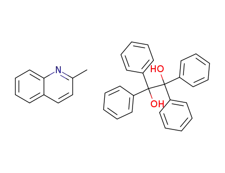 Molecular Structure of 102102-32-9 (1,1,2,2-Tetraphenyl-ethane-1,2-diol; compound with 2-methyl-quinoline)