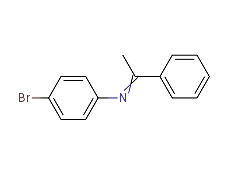 Molecular Structure of 80070-91-3 (Benzenamine, 4-bromo-N-(1-phenylethylidene)-)