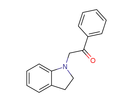 Molecular Structure of 88919-99-7 (Ethanone, 2-(2,3-dihydro-1H-indol-1-yl)-1-phenyl-)