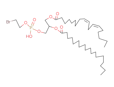 Molecular Structure of 106654-97-1 (α-<α'-Linoleoyl-β-stearoyl>-phosphadidyl-ethylenbromhydrin)