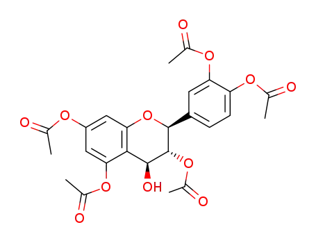 Molecular Structure of 65052-92-8 ((+/-)-2,3-trans-3,4-trans-4-hydroxy-3,5,7,3',4'-pentaacetoxyflavan)