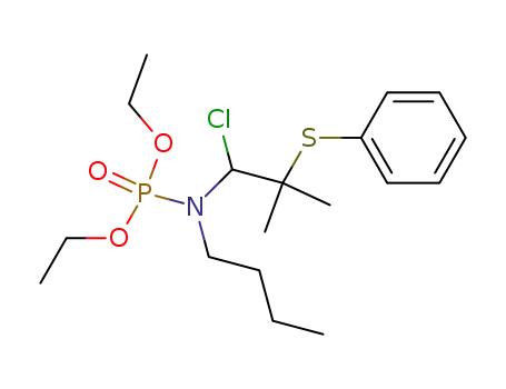 Molecular Structure of 134241-61-5 (diethyl butyl<1-chloro-2-methyl-2-(phenylthio)propyl>amidophosphate)