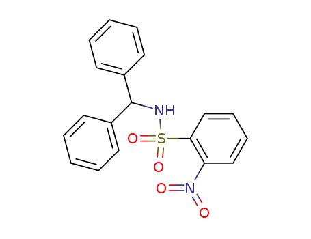 Molecular Structure of 33860-96-7 (Benzenesulfonamide, N-(diphenylmethyl)-2-nitro-)