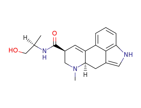 Molecular Structure of 50485-10-4 (Ergoline-8-carboxamide,9,10-didehydro-N-(2-hydroxy-1-methylethyl)-6-methyl-, (8b)- (9CI))
