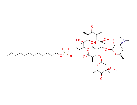 Molecular Structure of 3521-62-8 (Erythromycin 2'-propionate dodecyl sulfate)