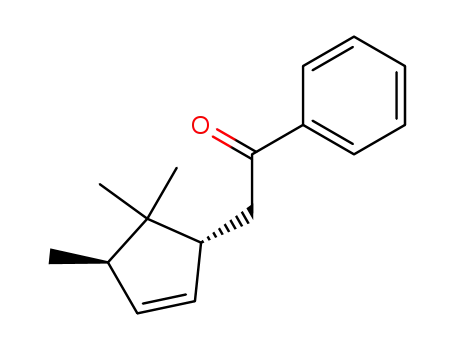 Molecular Structure of 791104-74-0 (Ethanone, 1-phenyl-2-[(1R,4R)-4,5,5-trimethyl-2-cyclopenten-1-yl]- (9CI))