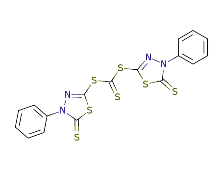 trithiocarbonic acid bis-(4-phenyl-5-thioxo-4,5-dihydro-[1,3,4]thiadiazol-2-yl ester)