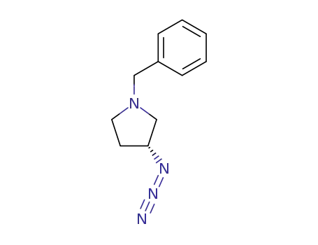 Molecular Structure of 116143-03-4 (Pyrrolidine, 3-azido-1-(phenylmethyl)-, (R)-)